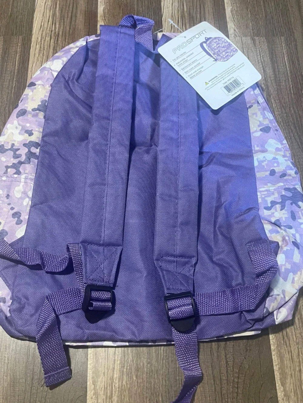 ProSport Purple Camouflage backpack